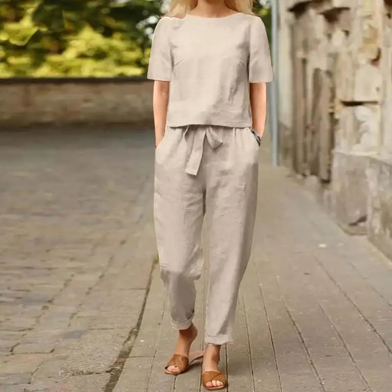 Conjunto Calça e Blusa Manga Rosa Siena'