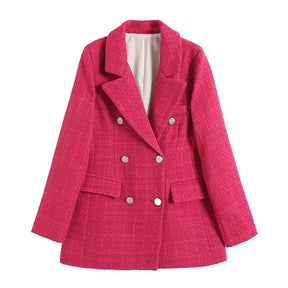 Blazer Toque Fino Manga Rosa » Coleção Vintage